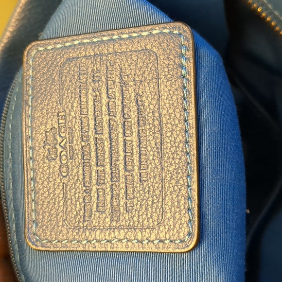 Coach Blue Leather Shoulder Bag - Picture 6 of 7